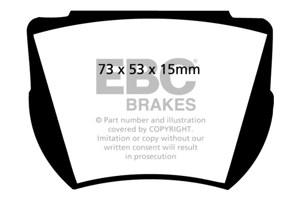 3.3 lbs. 6X4X4 EBC Brakes Yellowstuff Performance Brake Pads