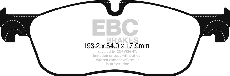 3.3 lbs. 6X4X4 EBC Brakes Yellowstuff Performance Brake Pads