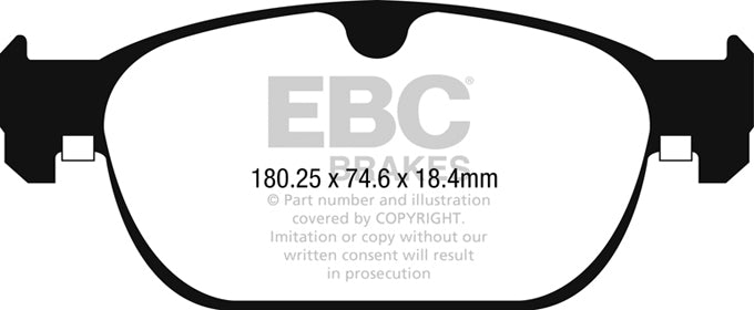 3.3 lbs. 6X4X4 EBC Brakes Yellowstuff Performance Brake Pads