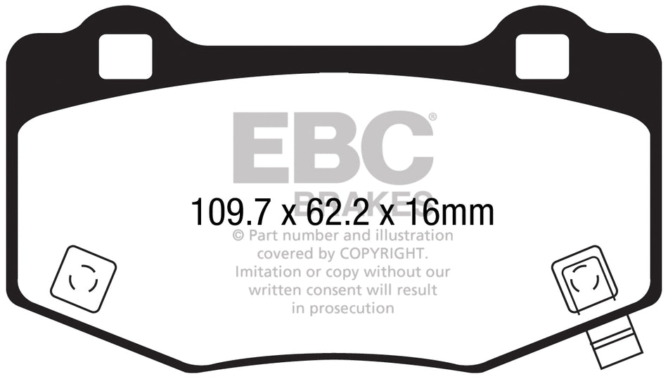 3.3 lbs. 6X4X4 EBC Brakes Yellowstuff Performance Brake Pads
