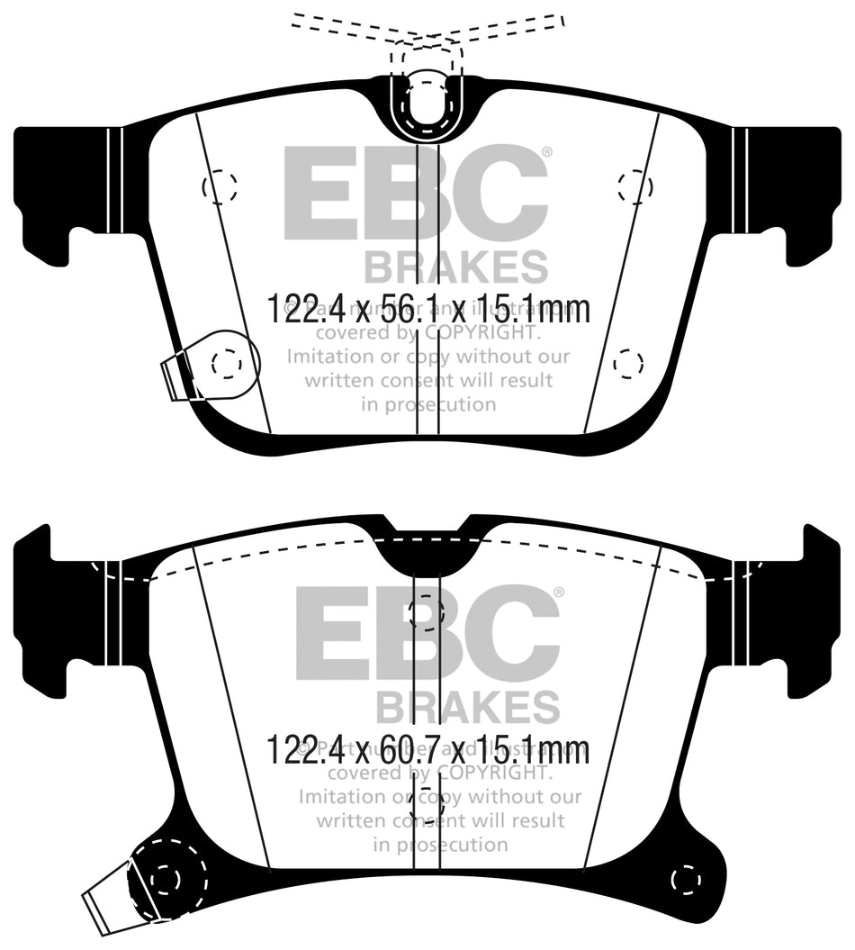 3.3 lbs. 6X4X4 EBC Brakes Yellowstuff Performance Brake Pads