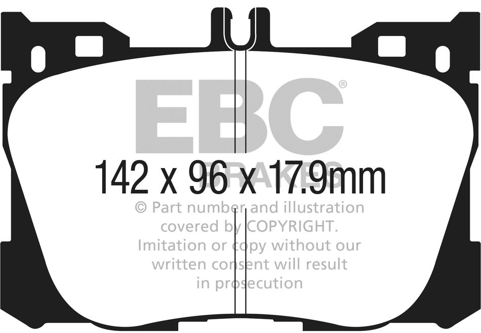 3.3 lbs. 6X4X4 EBC Brakes Yellowstuff Performance Brake Pads