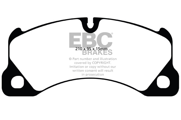 3.8 lbs. 3X3X3 EBC BLUESTUFF STREET AND TRACK PADS Bluestuff Intermediate grade Trackday pads or Bluestuff NDX is a high friction sport and race material that can be used for aggressive street driving and track applications where longevity and