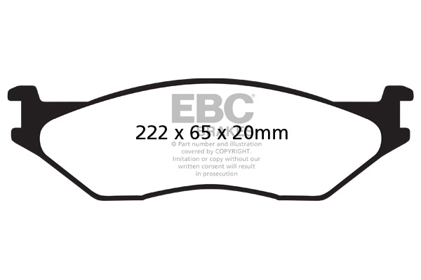 3.4 lbs. 6X3X3 EBC Brakes Orangestuff Full Race Brake Pads