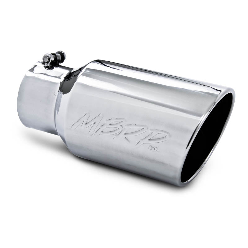 3.6 lbs. 13X6X6 Universal T304 Stainless Steel Tip 6in OD Angled Rolled End 4in inlet 12in length