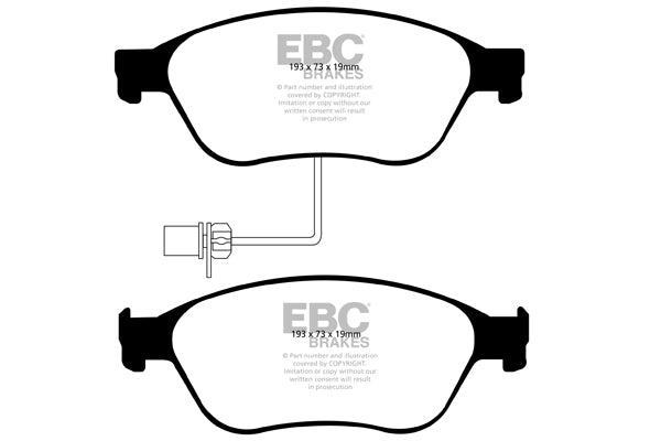 3.5 lbs. 6X4X4 EBC brake Ultimax2 brake Pads