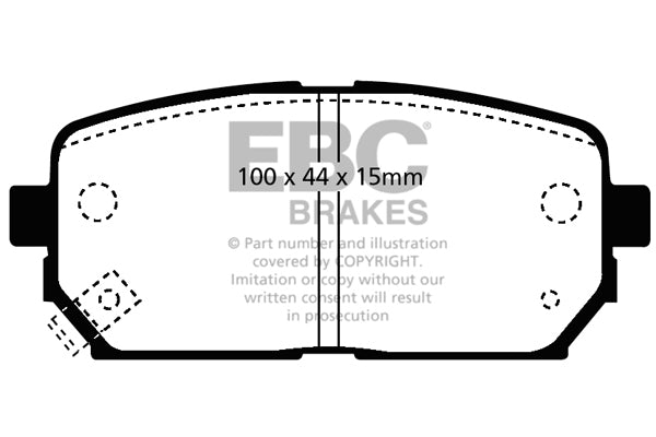 3.5 lbs. 6X4X4 EBC brake Ultimax2 brake Pads