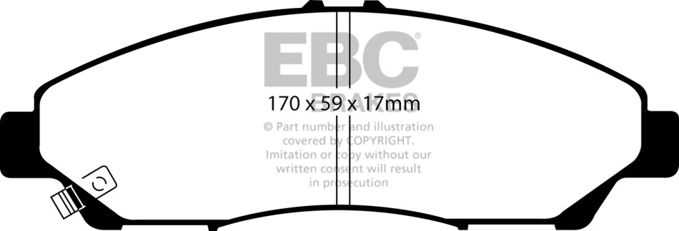 3.5 lbs. 6X4X4 EBC brake Ultimax2 brake Pads