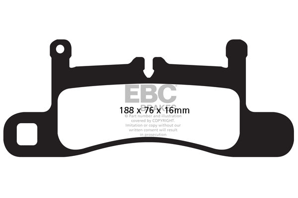 3.5 lbs. 6X4X4 EBC brake Ultimax2 brake Pads