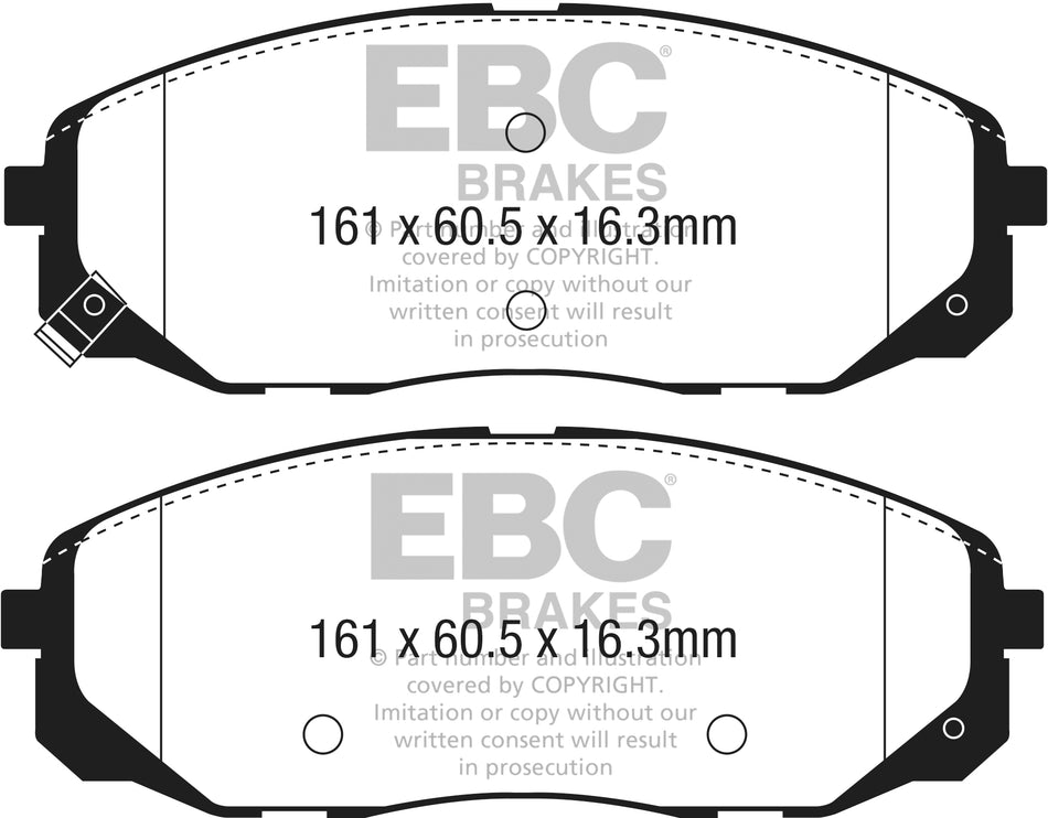 3.5 lbs. 6X4X4 EBC brake Ultimax2 brake Pads