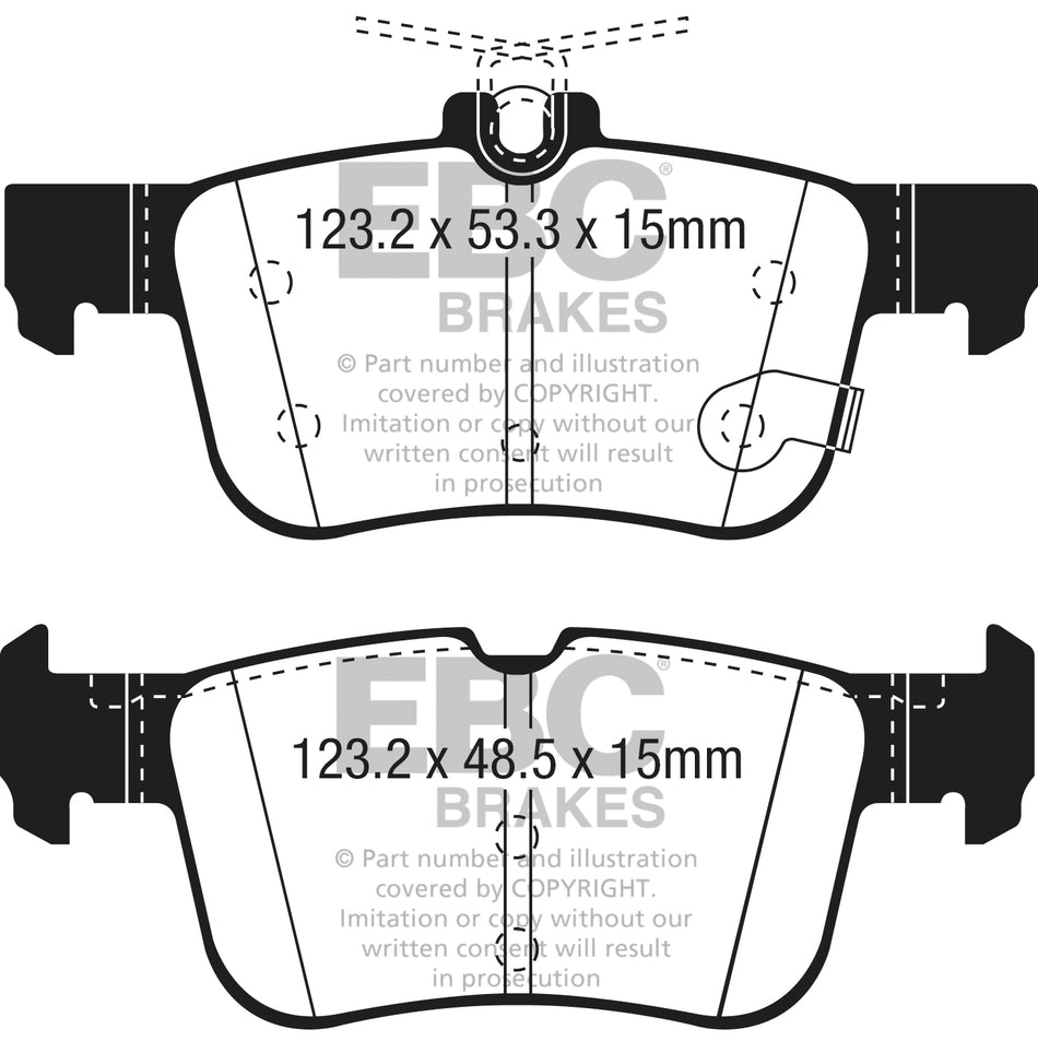 3.5 lbs. 6X4X4 EBC brake Ultimax2 brake Pads
