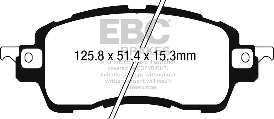 3.5 lbs. 6X4X4 EBC brake Ultimax2 brake Pads