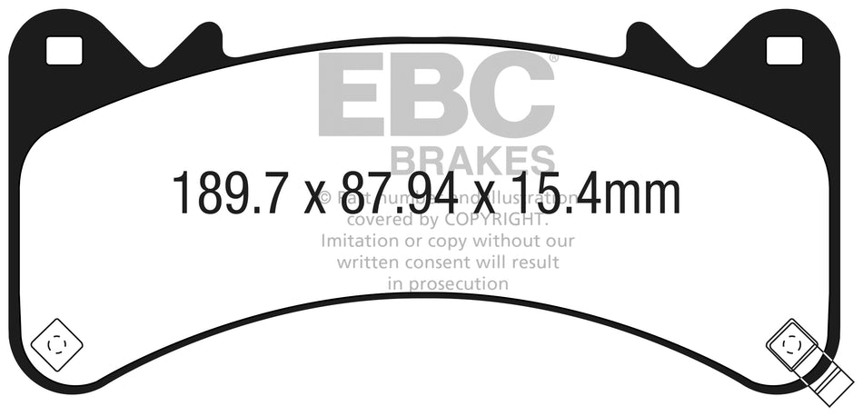 3.5 lbs. 6X4X4 EBC brake Ultimax2 brake Pads