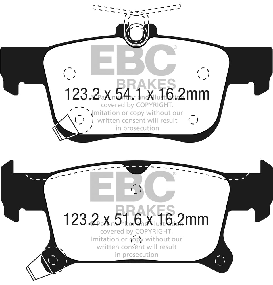 3.5 lbs. 6X4X4 EBC brake Ultimax2 brake Pads