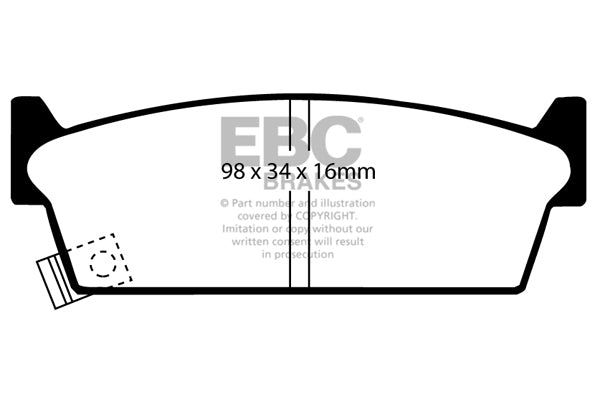 3.5 lbs. 6X4X4 EBC brake Ultimax2 brake Pads
