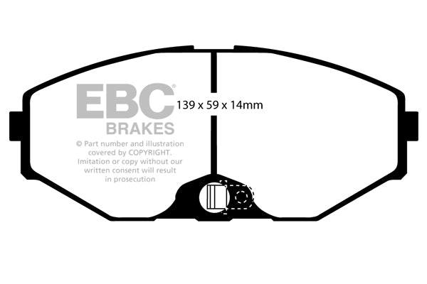 3.5 lbs. 6X4X4 EBC brake Ultimax2 brake Pads