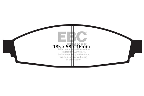 3.5 lbs. 6X4X4 EBC brake Ultimax2 brake Pads