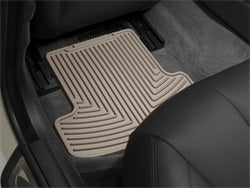 Tan Rear Rubber Mats Ford F-150 2015 + SuperCrew; provides under seat coverage behind W346